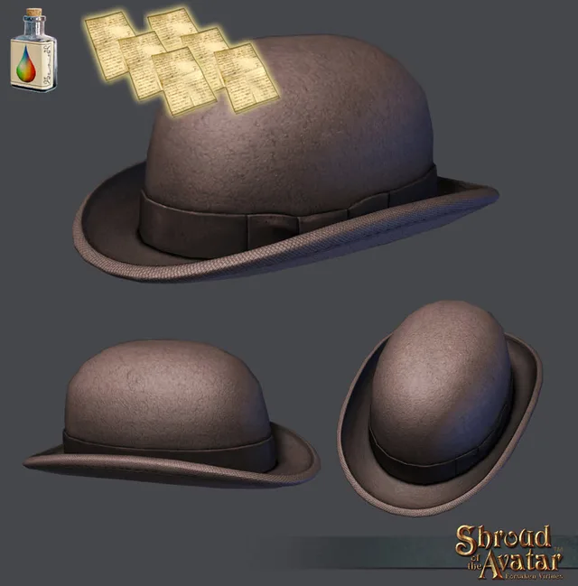 Brown Bowler Hat Pattern Pack