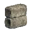 1Wx2Hx2L Rough Stone Square Block
