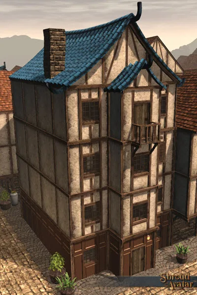 Blue Tile Roof Four-Story (Row Home)