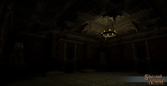 Ornate Triple Connection Stone Dungeon Foyer