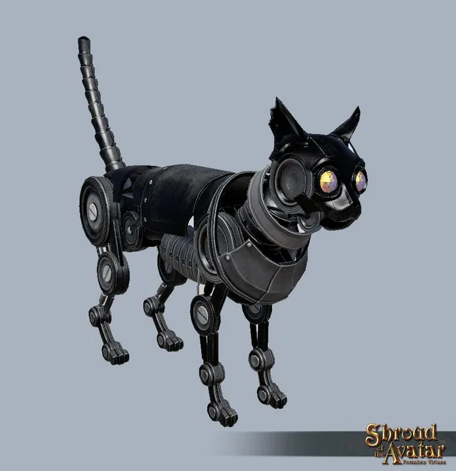 Black Clockwork Cat Decoration Pet