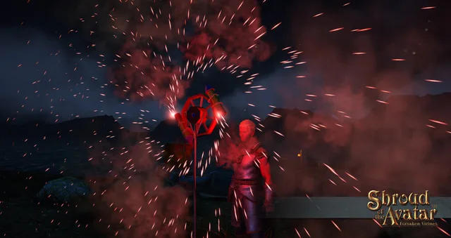 Replenishing Red Pinwheel Fireworks Box