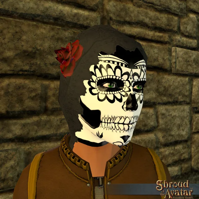 Day of the Dead Mask with Veil
