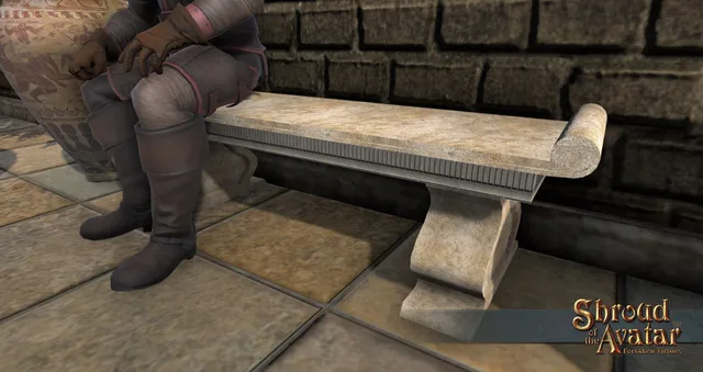 Tan Marble Bench