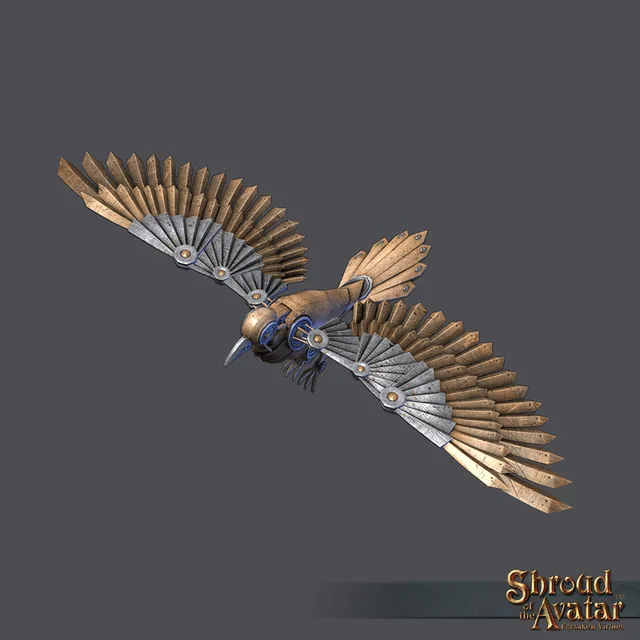 Brass Clockwork Raven Decoration Pet