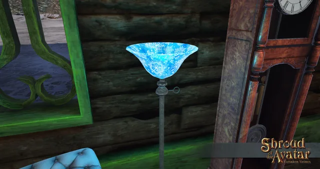 Winter Pattern Glass Floor Lamp 3-Pack