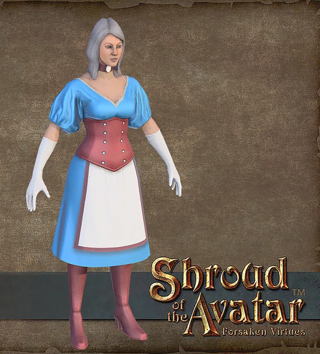 Pale Blue Female Shopkeeper