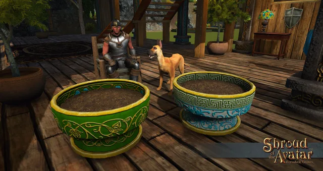 Ornate Viking Marble Planting Pot