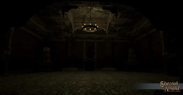 Ornate Triple Connection Stone Dungeon Foyer