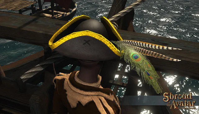 Pirate Feathered Tricorn Hat
