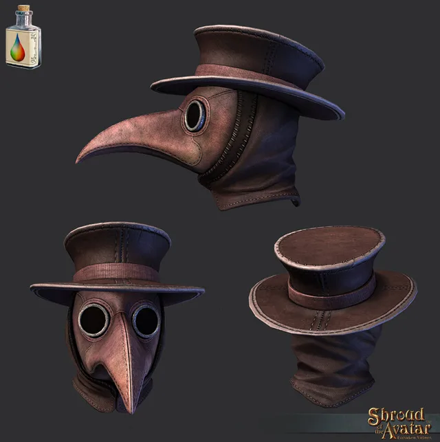 Brown Plague Doctor Mask