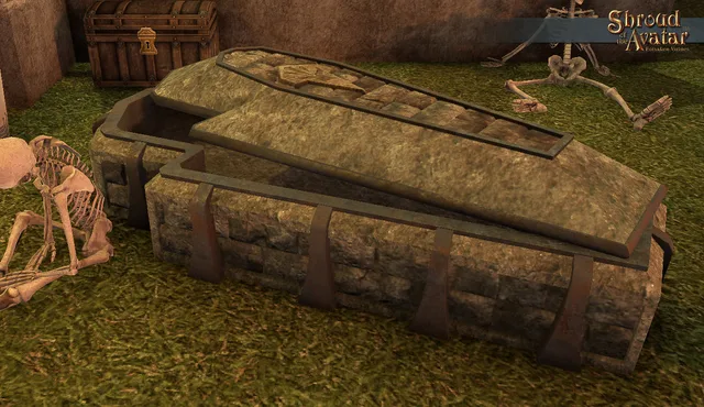 Ornate Obsidian Sarcophagus
