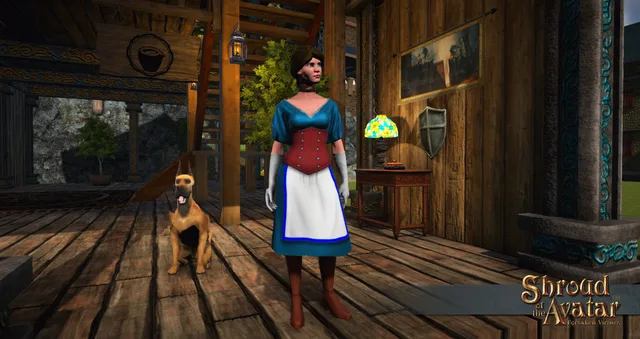 Pale Blue Female Shopkeeper