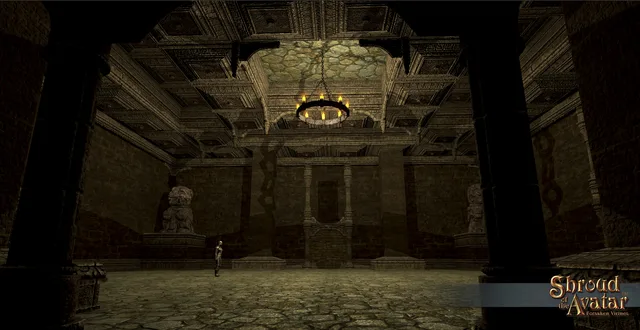 Ornate Triple Connection Stone Dungeon Foyer