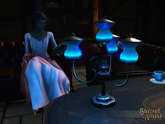 Fancy Blue Table Lamp 3-Pack