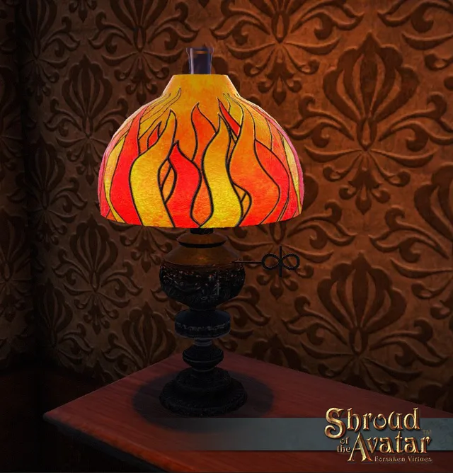 Flame Stained Glass Oil Table Lamp 3-Pack