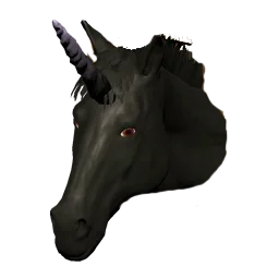 Pristine Dark Unicorn Head