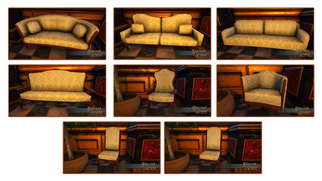 Fine White and Gold Upholstered Furniture Set