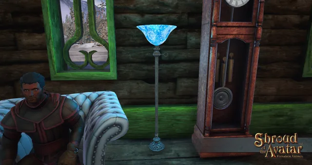 Winter Pattern Glass Floor Lamp 3-Pack