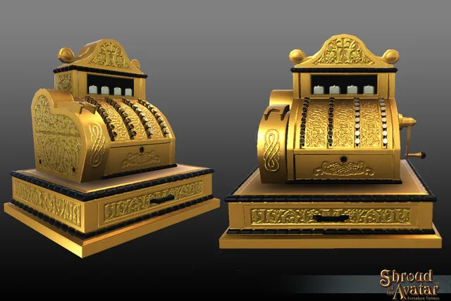 Ornate Brass Cash Register
