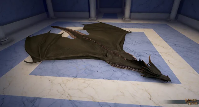 Black Dragon Skin Rug