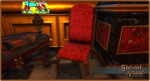 Fine Red Upholstered Chair