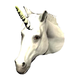 Pristine Light Unicorn Head