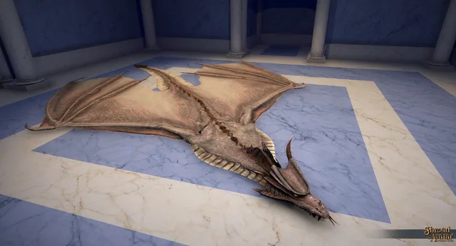White Dragon Skin Rug