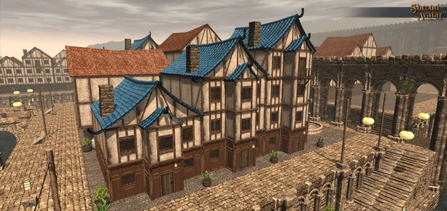 Blue Tile Roof Four-Story (Row Home)