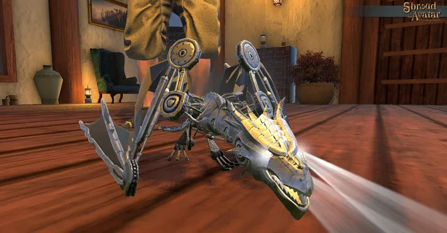 Baby Silver Clockwork Dragon Decoration Pet